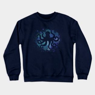 Blue watercolor octopus Crewneck Sweatshirt